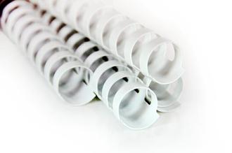 Пружина для переплета пластиковая 14мм белая "Binding"