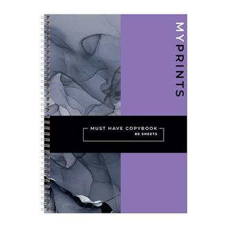 Тетрадь  80л. BG А4 спираль тв. обл. My prints 11229