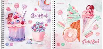 Альбом для эскизов 190*190 40л. скетчбук 120г/м2 38356 гребень