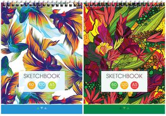 Альбом для эскизов 145*205 40л. скетчбук 100г/м2 40Б5лАк