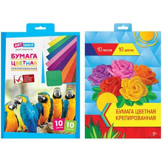 Набор цв. бум. А4 10л. 10цв. 4446 крепированная