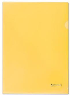 Папка-уголок "Brauberg" 0,15мм 223968 желтый