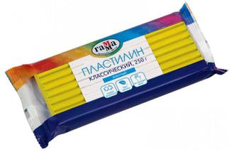 Пластилин  1цв. Гамма 250гр желтый 270818-03