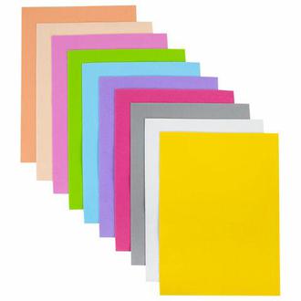 Фоамиран 10л. 10цв. 1мм 661695 пастельные цвета