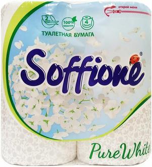 Т/бумага Soffione 2-сл. по 4рул. Pure White