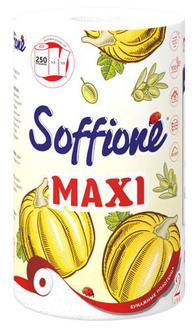 Полотенце бумажное "Soffione" бел. 2сл. 1рулон Maxi