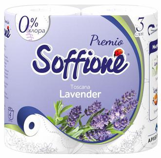 Т/бумага Soffione 3-сл. по 4рул. Premio Lavander