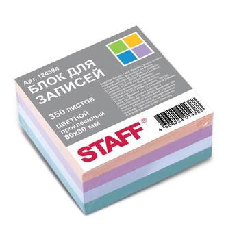 Блок д/зап. "Staff" 8*8*3,5см цветной 120384 проклеенный