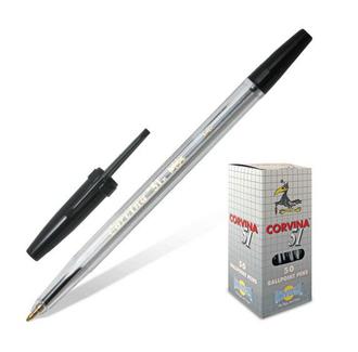 Ручка шар. "Corvina" 40163 черный корпус прозр.