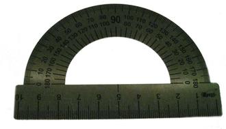 Транспортир стальной 10см Пчелка ТС-10 180гр.